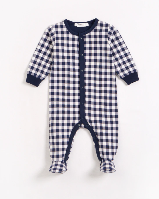 Navy Gingham Printed Sleeper