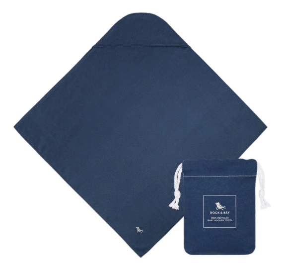 Midnight Navy Hooded Baby Towel