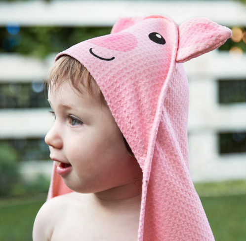 Parker Pig Hooded Baby Towel