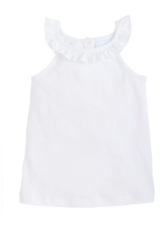 Ruffled Tank | White