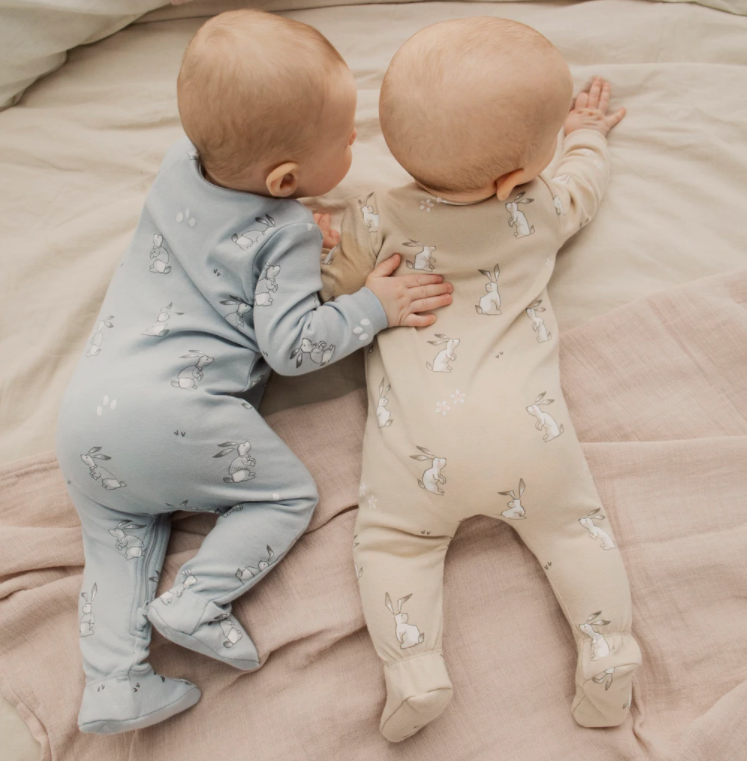 Bunny Print Sleeper | Beige