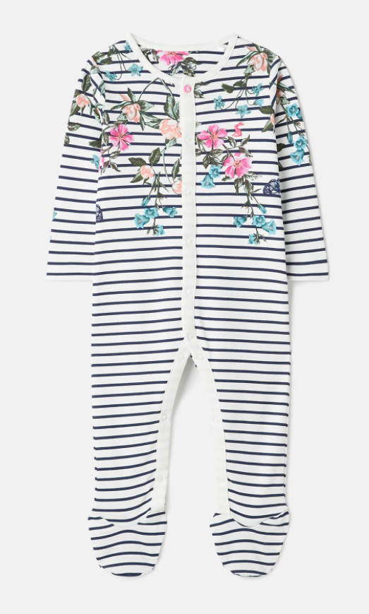 Razmataz Babygrow | Floral Stripe