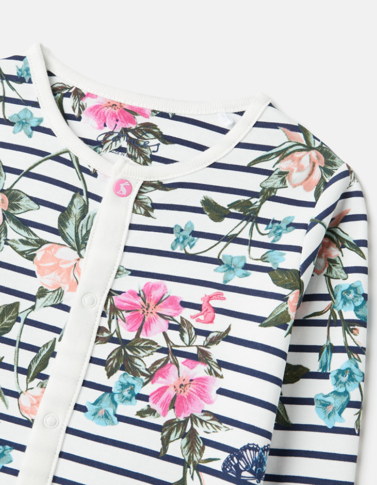 Razmataz Babygrow | Floral Stripe