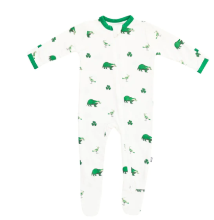 Kyte Printed Zippered Footie | Irish