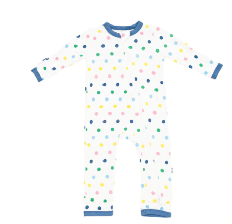 Kyte Zippered Romper | Spring Polka Dot
