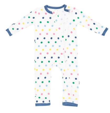 Kyte Zippered Romper | Spring Polka Dot