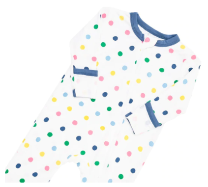 Kyte Zippered Romper | Spring Polka Dot