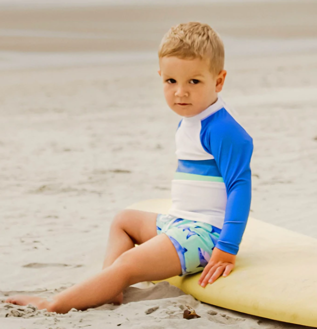 Minty Shark Long Sleeve Baby Set