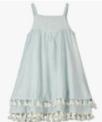 Santorini Ivory Dress with Tassels