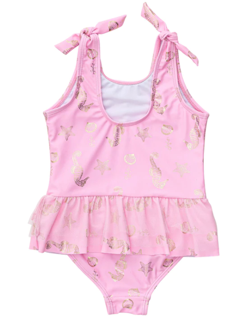 Seahorse Sparkle Skirt Swimsuit
