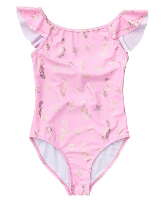 Seahorse Sparkle Flutter Swimsuit