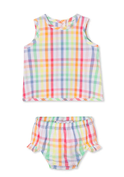 Poppy Dress Bloomer Set | Sunshine Gingham