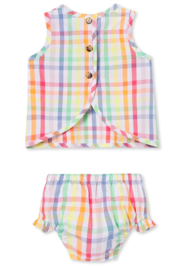 Poppy Dress Bloomer Set | Sunshine Gingham