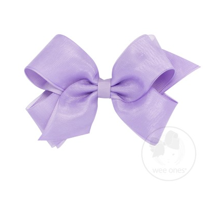 Medium Organza Overlay Bow | Light Orchid