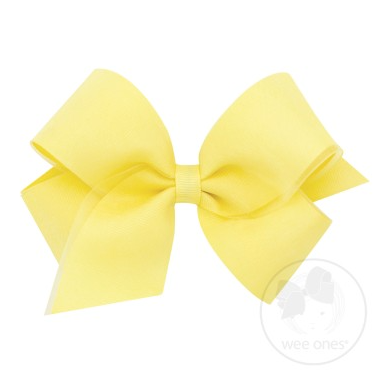 Medium Organza Overlay Bow | Light Yellow