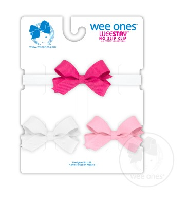 3 Pack Tiny Bows | Assorted Pinks