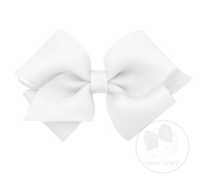 X-Small Organza Overlay Bow | White