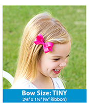 Tiny Scalloped Edge Grosgrain Bow