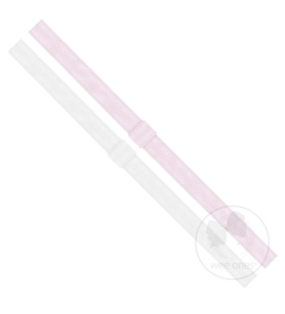 2 Pack Add a Bow Elastic Baby Bands | Light Pink