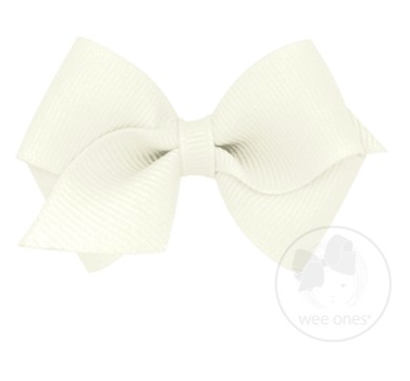 Wee Grosgrain Hair Bow | Antique White