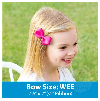 Wee Grosgrain Hair Bow | Millennium Blue