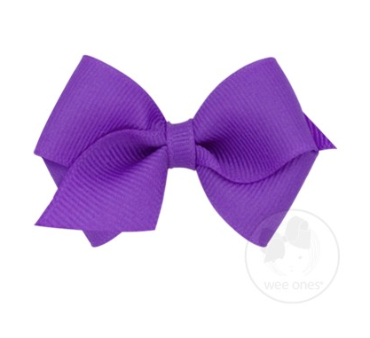 Wee Grosgrain Hair Bow | Delphinium