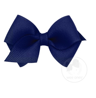 Wee Grosgrain Hair Bow | Light Navy