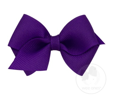 Wee Grosgrain Hair Bow | Purple