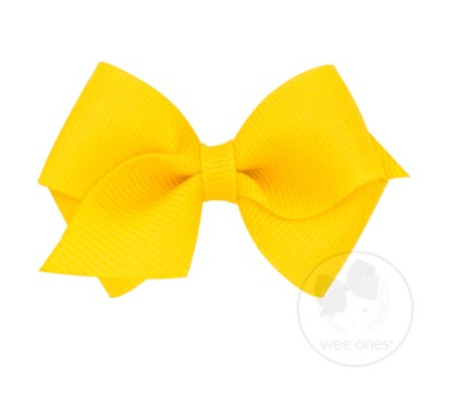 Wee Grosgrain Hair Bow | Yellow