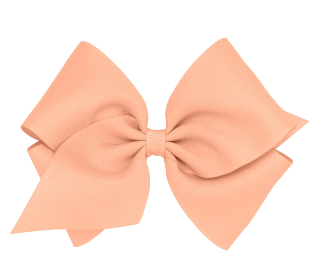 Medium Classic Grosgrain Hair Bow | Light Coral