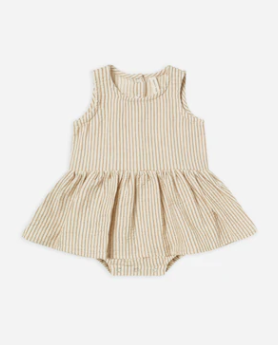 Skirted Tank One-Piece | Ocre Stripe