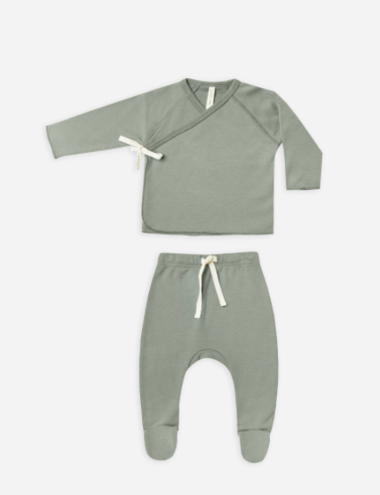 Wrap Top and Pant Set | Spruce