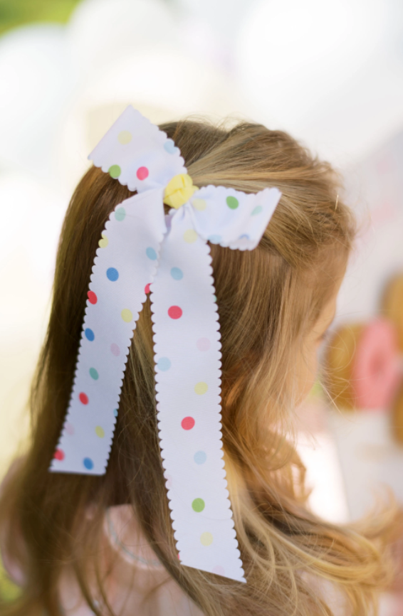 Lola Long Bow | Polka Dot