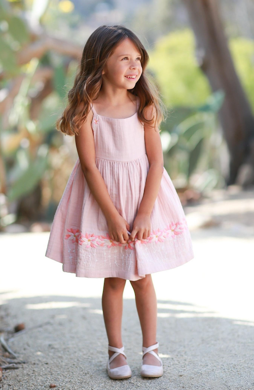 Sedona Blush Dress with Embroidery