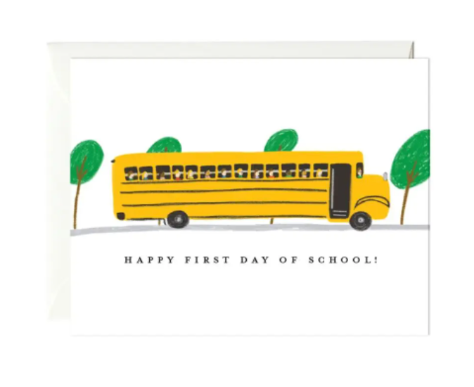 School Bus First Day Card