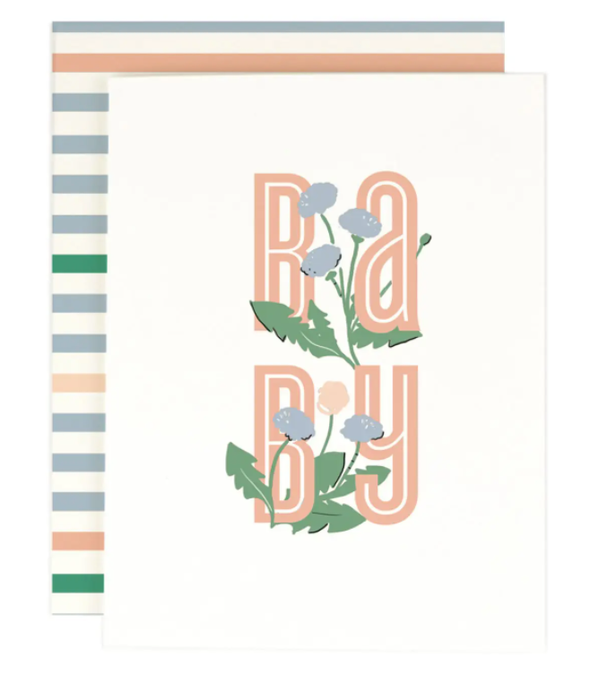 Baby Lettered Card