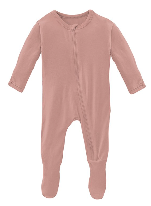 Preemie Footie with Zipper | Blush