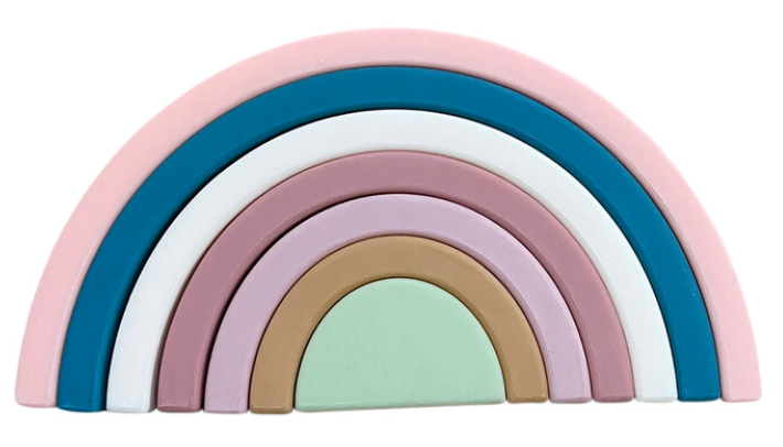 Silicone Rainbow Stacker | Misty Rose