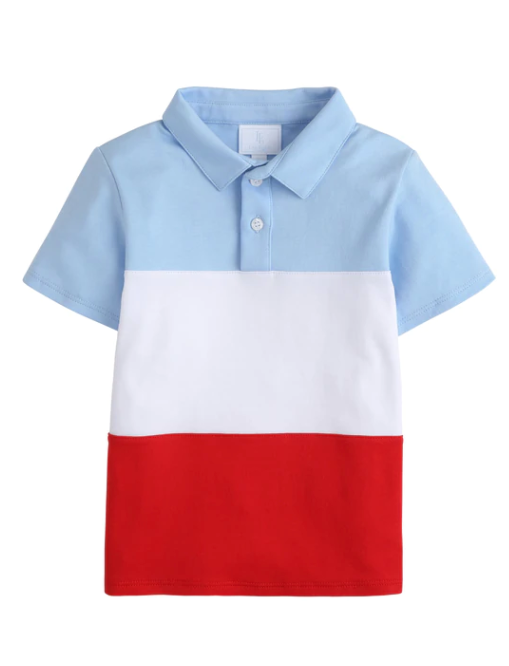 Color Block Short Sleeve Polo