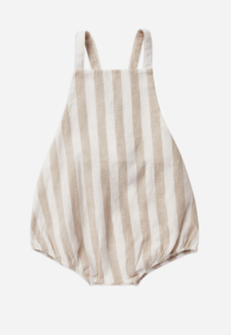 Grey Stripe Criss Cross Romper