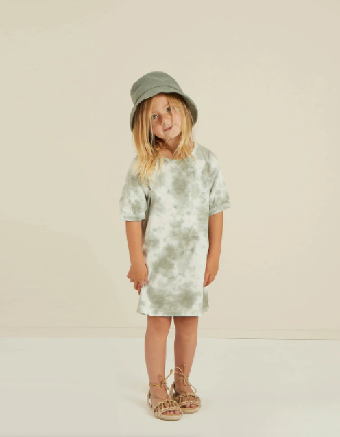 Jeersey Shirt Dress | Aqua Tie Dye