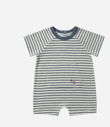 Slub Knit Romper | Sea Stripe