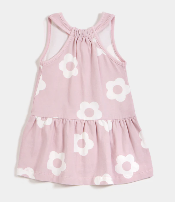 Flower Power Print Sleeveless Dress