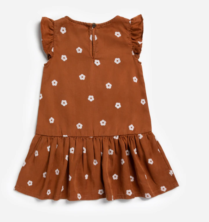 Retro Bloom Dark Orange Dress