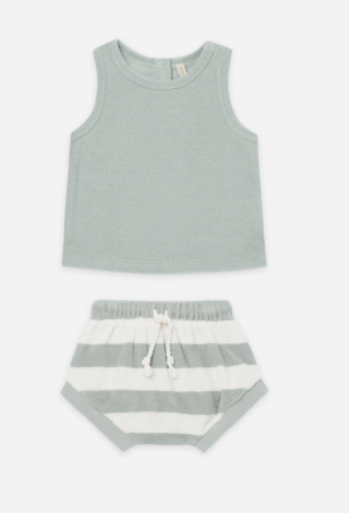 Terry Tank & Short Set | Sky-stripe