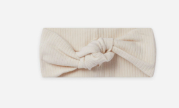 Ribbed Knotted Headband | Natural