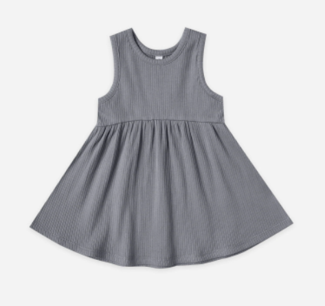 Ribbed Tank Dress | Washed Indigo