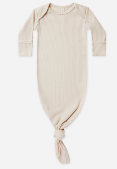 Knotted Baby Gown | Natural