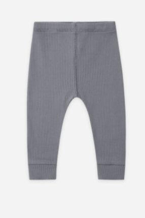 Ribbed Legging | Washed Indigo