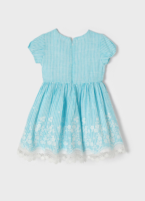 Aqua Stripe Linen Dress | 3914